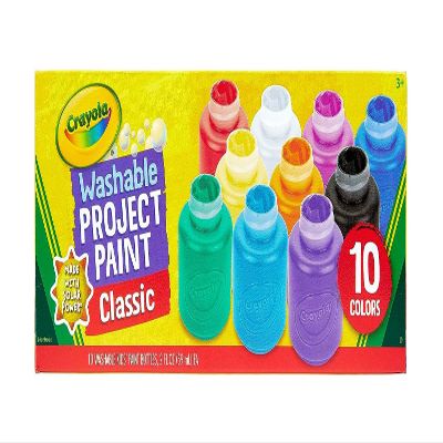 Crayola Washable Kid's Paint, Assorted Colors, Pack of 10