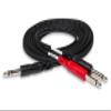 Hosa STP-202 Insert Cable, 1/4 Inch TRS to Dual 1/4 Inch TS, 6.5 Feet view 1