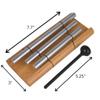 Woodstock Wind Chimes Zenergy Trio Hand Chime, Silver (7.7") Musically Tuned for Meditation, Yoga and Mindfulness, Great for Classrooms view 3