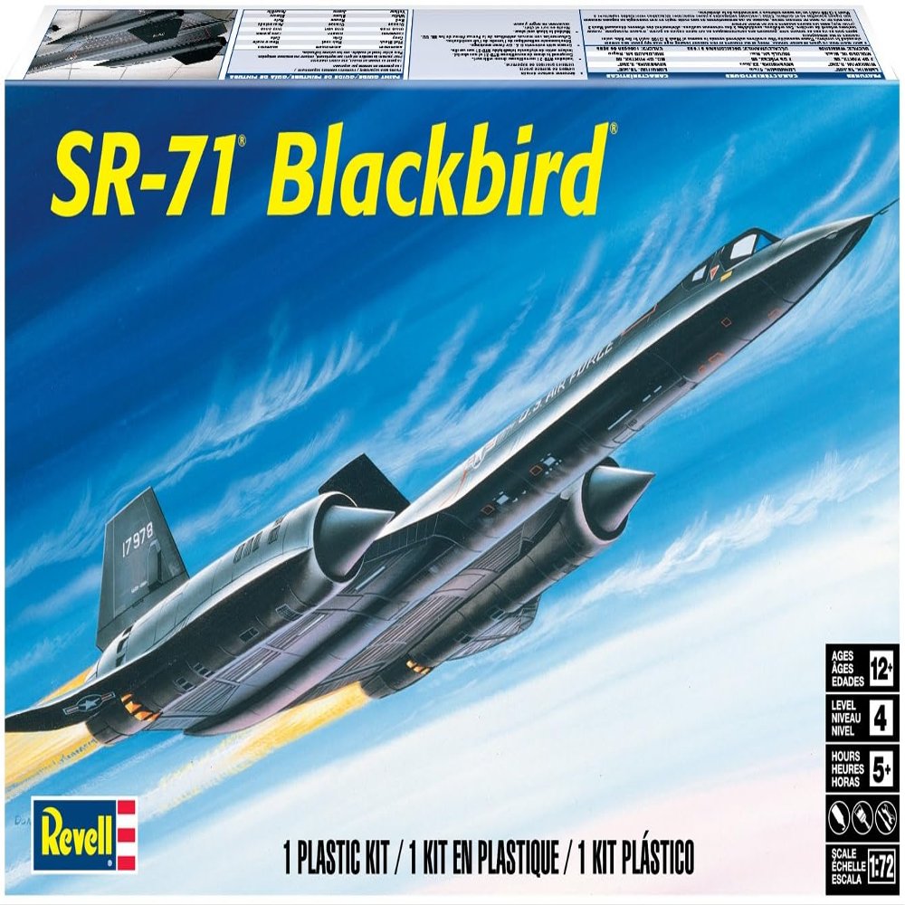Revell 85-5810 SR-71 Blackbird 1:72 Scale 66-Piece Skill Level 4 Model Airplane Building Kit
