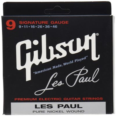 Gibson Les Paul Premium Electric Guitar Strings, Signature Gauge 9-46