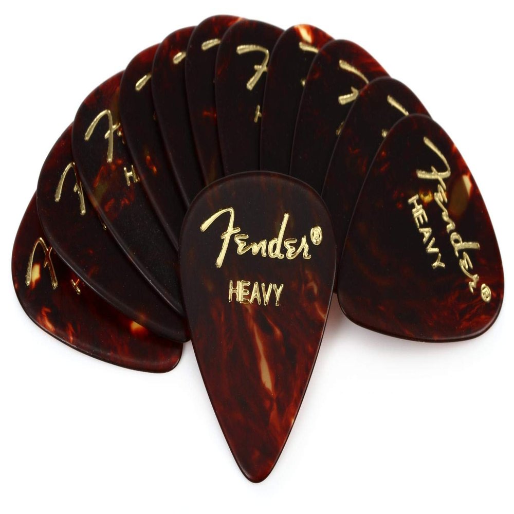 Fender 351 Shape Classic Picks (12 Pack) for electric guitar, acoustic guitar, mandolin, and bass