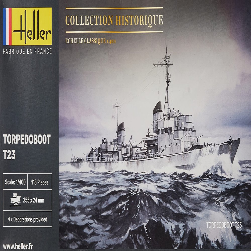 Heller Torpedo Boot T23 Boat Model Building Kit