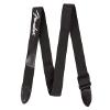 Fender Logo Guitar Strap, Guitar Accessories, 2in, Black with White Logo view 1