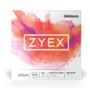 D'Addario Zyex Violin String Set with Aluminum D, 4/4 Scale, Medium Tension view 2