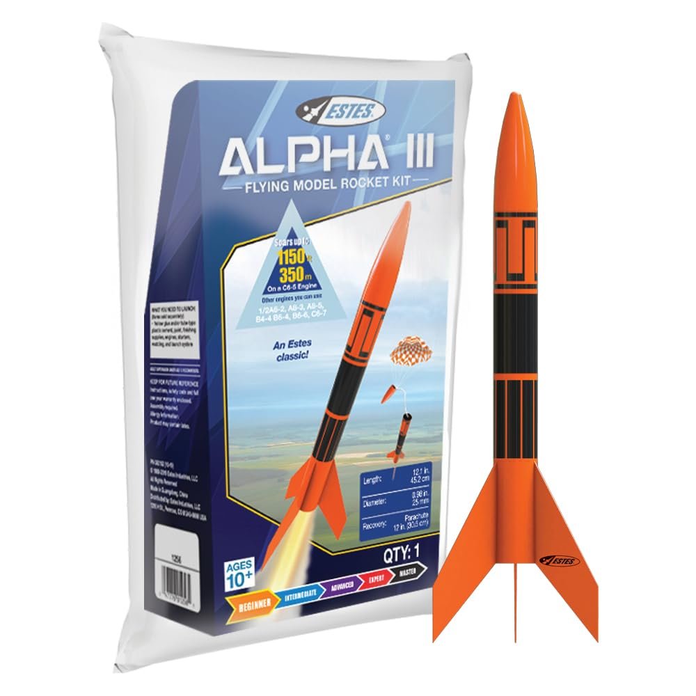 Estes Alpha III,Orange, Black