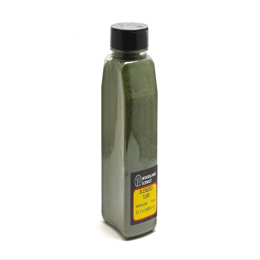 WOODLAND SCENICS T1349 Turf Fine Blended Green 32 oz WOOU3349
