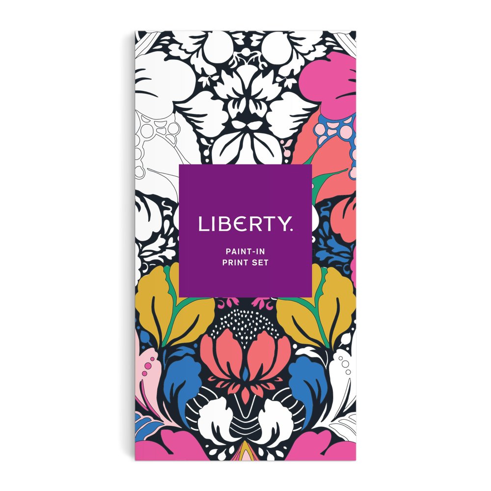 Galison Liberty Paint in Notecard Set Featuring Beautiful Liberty Prints Includes 6 Paint Colors and Paint Brush