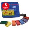 STOCKMAR Wax Blocks in Tin, 8 Standard Assorted Colors view 1
