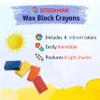 STOCKMAR Wax Blocks in Tin, 8 Standard Assorted Colors view 2