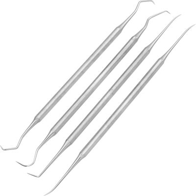 4 Pc Stainless Steel Picks Probes Wax & Clay Sculpting Tools