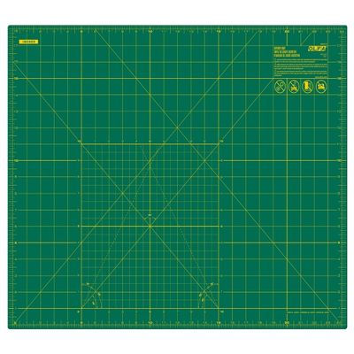 OLFA 18" x 24" Self Healing Rotary Cutting Mat (RM-SG) - Double Sided 18x24 Inch Cutting Mat with Grid for Quilting, Sewing, Fabric, & Crafts, Designed for Use with Rotary Cutters (Green)