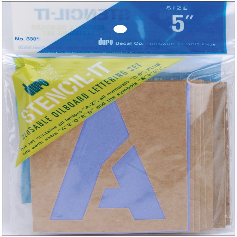 DURO by Graphic Products 3335 Stencil-It Oil Board Stencil Set, 5"