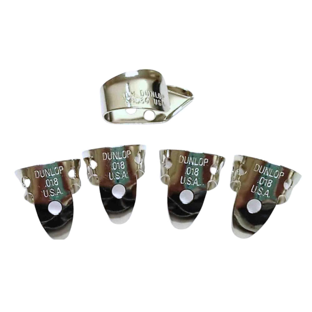 Jim Dunlop Nickel Silver Fingerpicks .018 IN - 5 Pack
