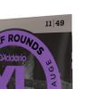 D'Addario EHR370 Half Round Electric Guitar Strings, Medium, 11-49 view 4
