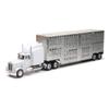 New-Ray 1:32 Peterbilt 379 Pot Bell Live Stock,White view 1