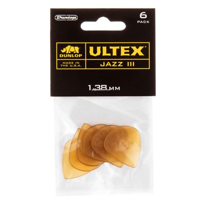 Jim Dunlop Ultex Jazz III Pick 1.38MM - 6 Pack