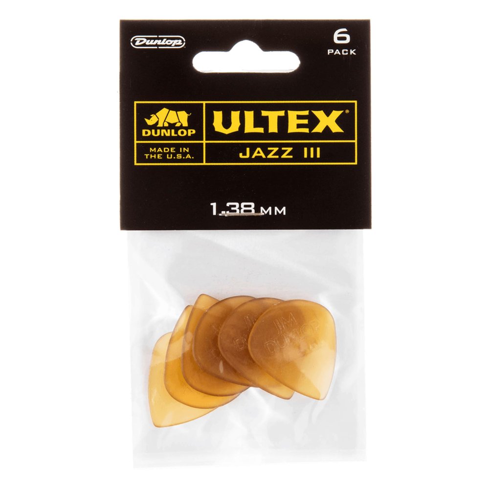Jim Dunlop Ultex Jazz III Pick 1.38MM - 6 Pack