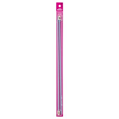 Susan Bates 11114-3 14-Inch Silvalume Single Point Knitting Needle, 3.25mm, Blue