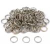 100 Split Ring Fishing Lure Keychain Nickel Plated 16mm view 1