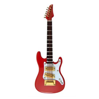 Red Electric Guitar Miniature Replica Magnet, Size 4 inch
