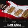 Red Electric Guitar Miniature Replica Magnet, Size 4 inch view 4