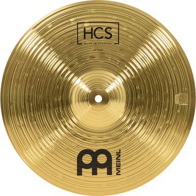 HCS 14" Crash Cymbal for Drum Set MADE IN GERMANY Traditional Medium Brass, 2-YEAR WARRANTY