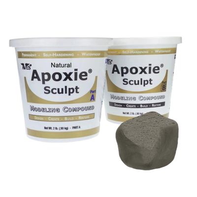 Aves Apoxie Sculpt - 2 Part Modeling Compound (A & B) - 4 Pound, Apoxie Sculpt for Sculpting, Modeling, Filling, Repairing, Easy to Use Self Hardening Modeling Compound Natural