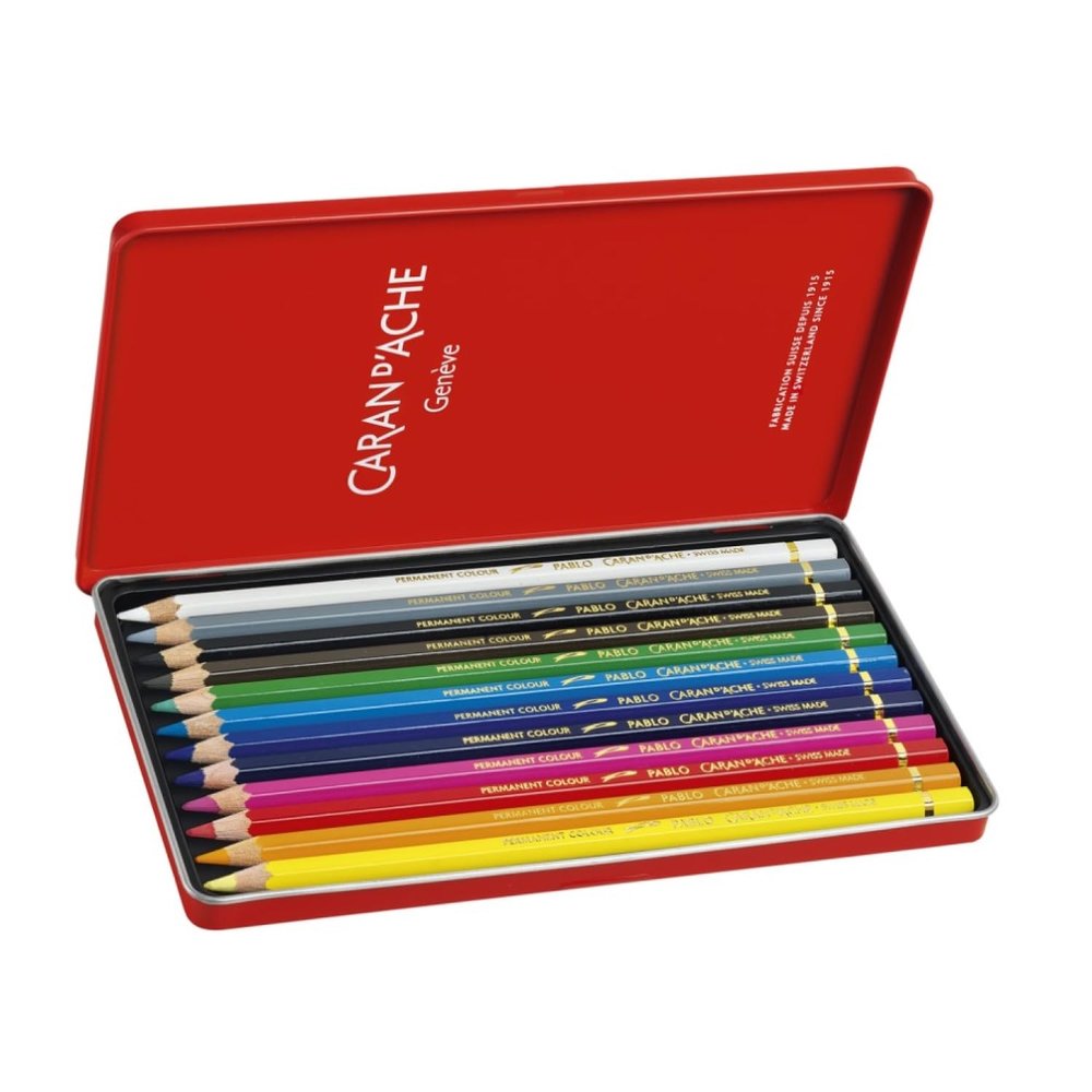 Caran D'ache 12 Color Pablo Set (666.312)