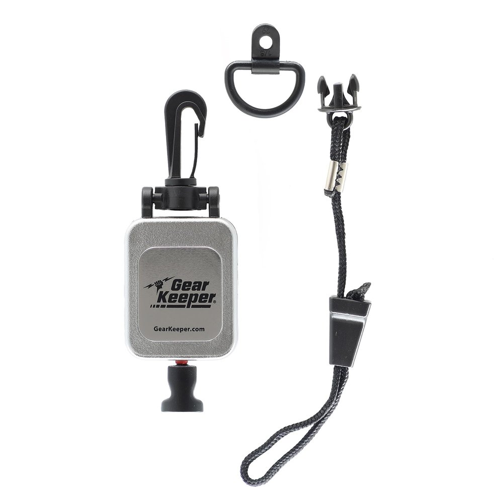 Hammerhead Industries Gear Keeper CB MIC Keeper Retractable Microphone Holder RT2-4712 Features Heavy-Duty Snap Clip Mount, Adjustable Mic Lanyard and Hardware Mounting Kit - Made in USA Chrome
