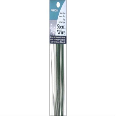 Panacea Stem Wire 26 Gauge 18" 40/Pkg-Green