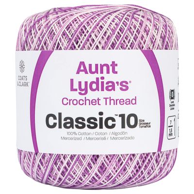 Red Heart Coats Crochet Classic Crochet Thread, 1 Pack, Shades of Purple, 1050 Foot