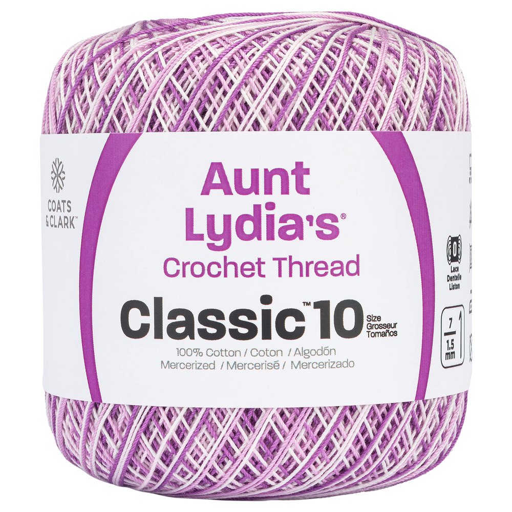 Red Heart Coats Crochet Classic Crochet Thread, 1 Pack, Shades of Purple, 1050 Foot
