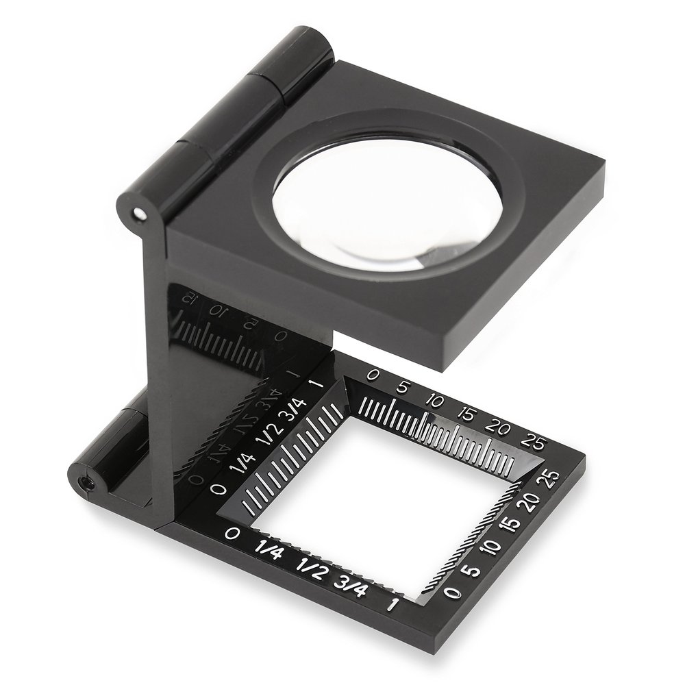 Carson LinenTest 5x30mm Folding Loupe Magnifier , Black