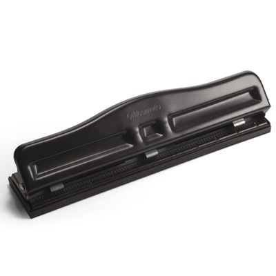 Officemate Adjustable Three Hole Punch, 11 Sheet Capacity, Black (90095)