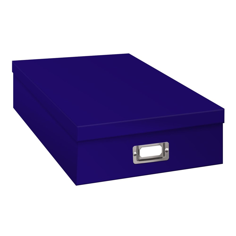 Pioneer Jumbo Scrapbook Storage Box, Bright Blue, 14.75 Inch x 13 Inch x 3.75 Inch