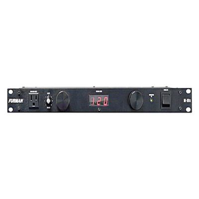 Furman M-8Dx Merit Series Power Conditioning, 15 Amp, 9 Outlets with Wall Wart Spacing, Pullout Lights, Digital Voltmeter