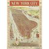 Cavallini & Co. New York City Map Poster, Archival Paper, Matte 20" x 28" view 1