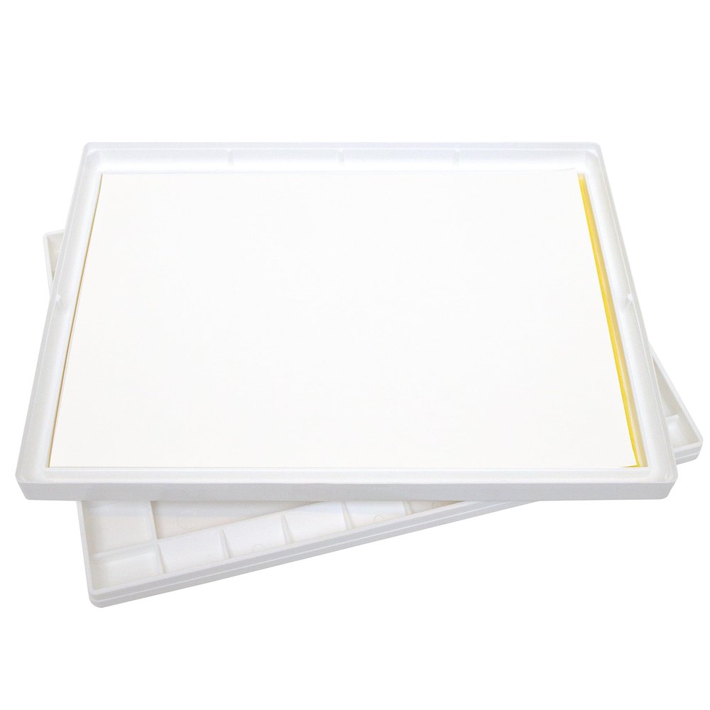 Masterson Sta-Wet Super Pro Palette with 28 Paint Wells, Includes Sponge & 5 Sheets of Sta-Wet Palette Paper (11216)
