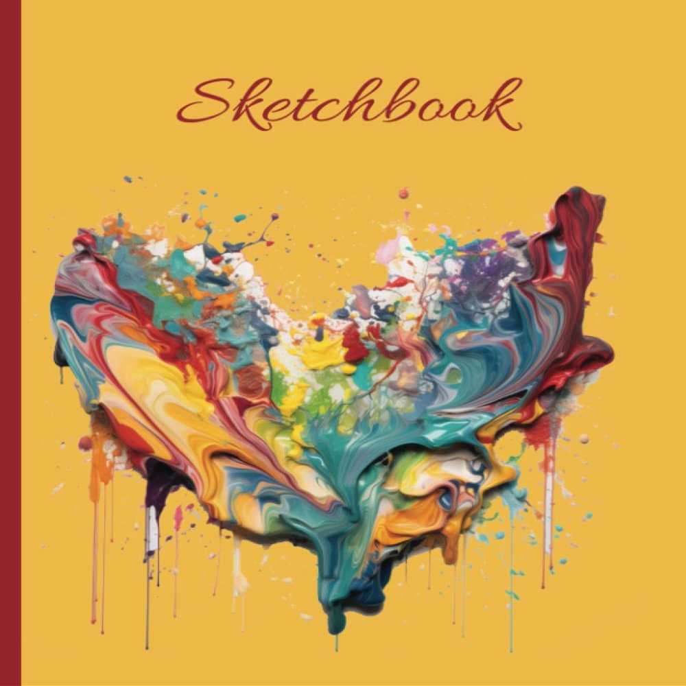 Sketchbook: Notebook suitable for drawing, writing, painting, sketching or doodling, with 110 pages and dimensions of 8.5" x 11" (Beautiful Abstract Cover)