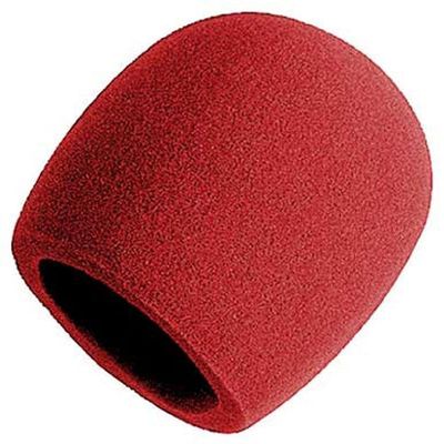 OnStage Foam Ball-Type Microphone Windscreen, Red