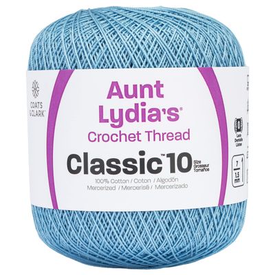 Coats Crochet 154-480 Aunt Lydia's Crochet, Cotton Classic Size 10, Delft