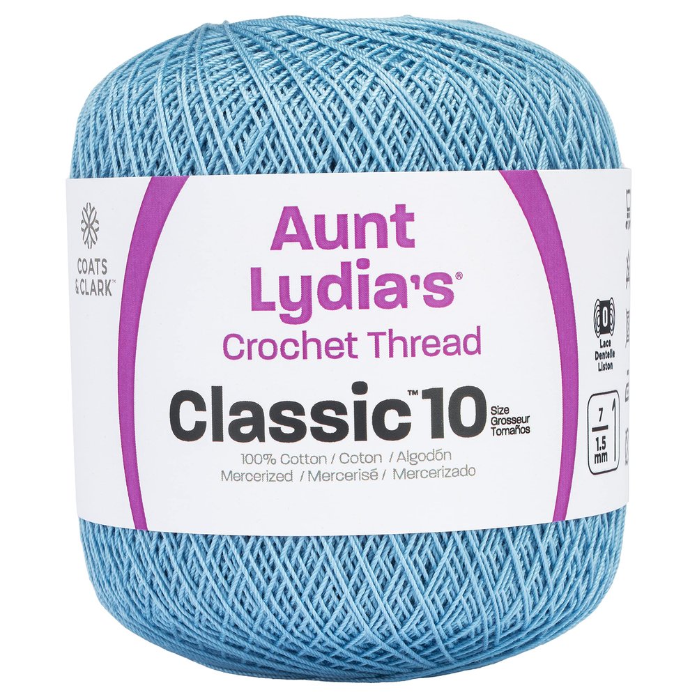 Coats Crochet 154-480 Aunt Lydia's Crochet, Cotton Classic Size 10, Delft