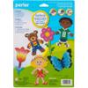 Perler 22645 Fuse Bead Pegboards 7-Pack-Boy/Girl/Bear/Monkey/Butterfly/2 Flowers view 2