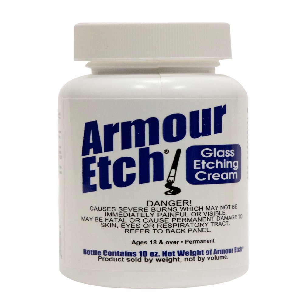 Armour Etch Glass Etching Cream - Create Stunning Designs on Glass Surfaces - Etching Cream by Armour Products - 10 oz Net Weight