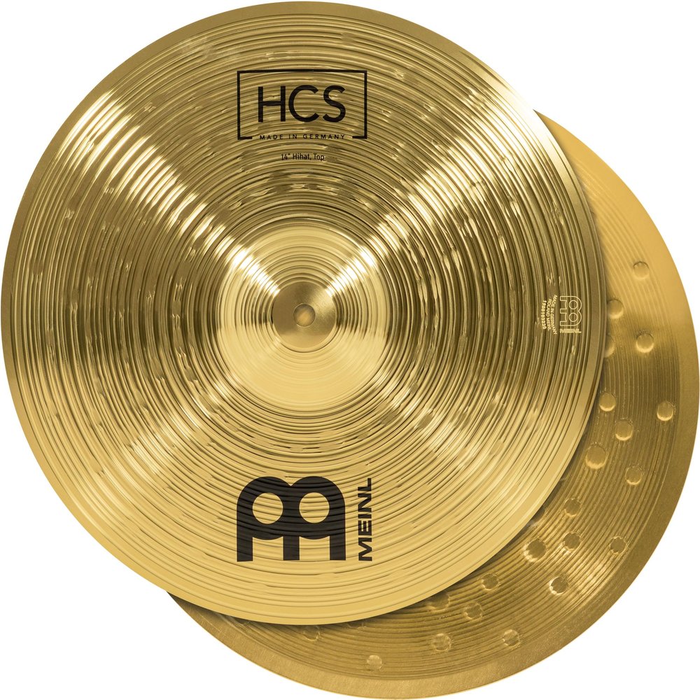 Meinl 14 Hihat (Hi Hat) Cymbal Pair HCS Traditional Finish Brass for Drum Set, Made In Germany, 2-YEAR WARRANTY (HCS14H)
