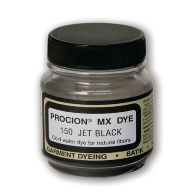 Jacquard Procion MX Tie Dye Powder,Jet Black, 2/3 Ounce Jar for Fabric and Clothing, Permanent and Washfast