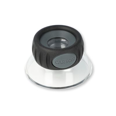 Carson LumiLoupe Plus 17.5x Power Stand Loupe Magnifier with Dual Lens Focusing System (LO-15), Black