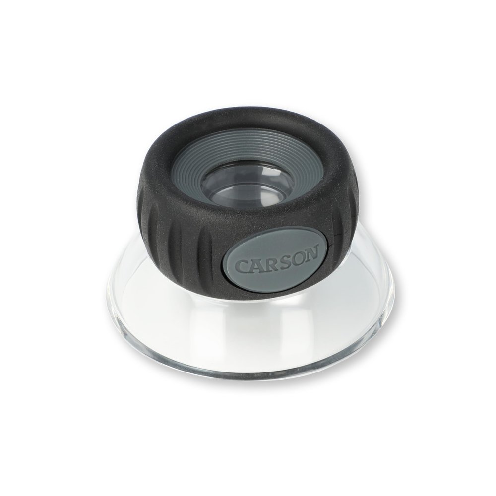 Carson LumiLoupe Plus 17.5x Power Stand Loupe Magnifier with Dual Lens Focusing System (LO-15), Black