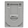 The Beadsmith Bead Board, Grey Flocked, 3 U-Shaped Channels, 6 Recessed Compartments, 9.5 x 13 inches, Design Boards for Creating Bracelets, Necklaces and Other Jewelry view 1
